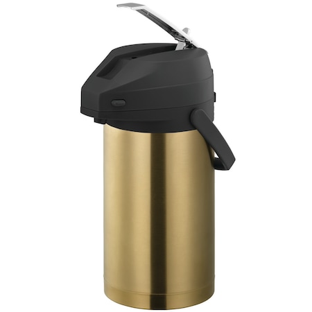 Service Ideas Airpot with Lever Lid, 3L Stainless Steel Lined, Vintage Gold CTAL30BLVG